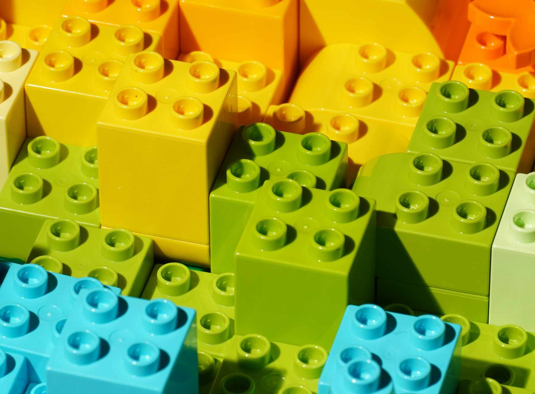 A pile of lego bricks used as an analogy for home renovations
